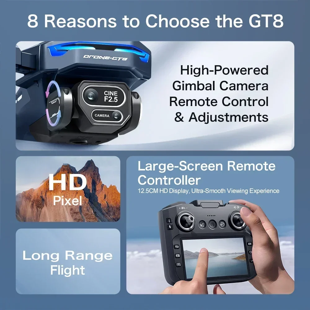 Drone 4K HD GT8 Camera Obstacl - Drone Multispectral review and price